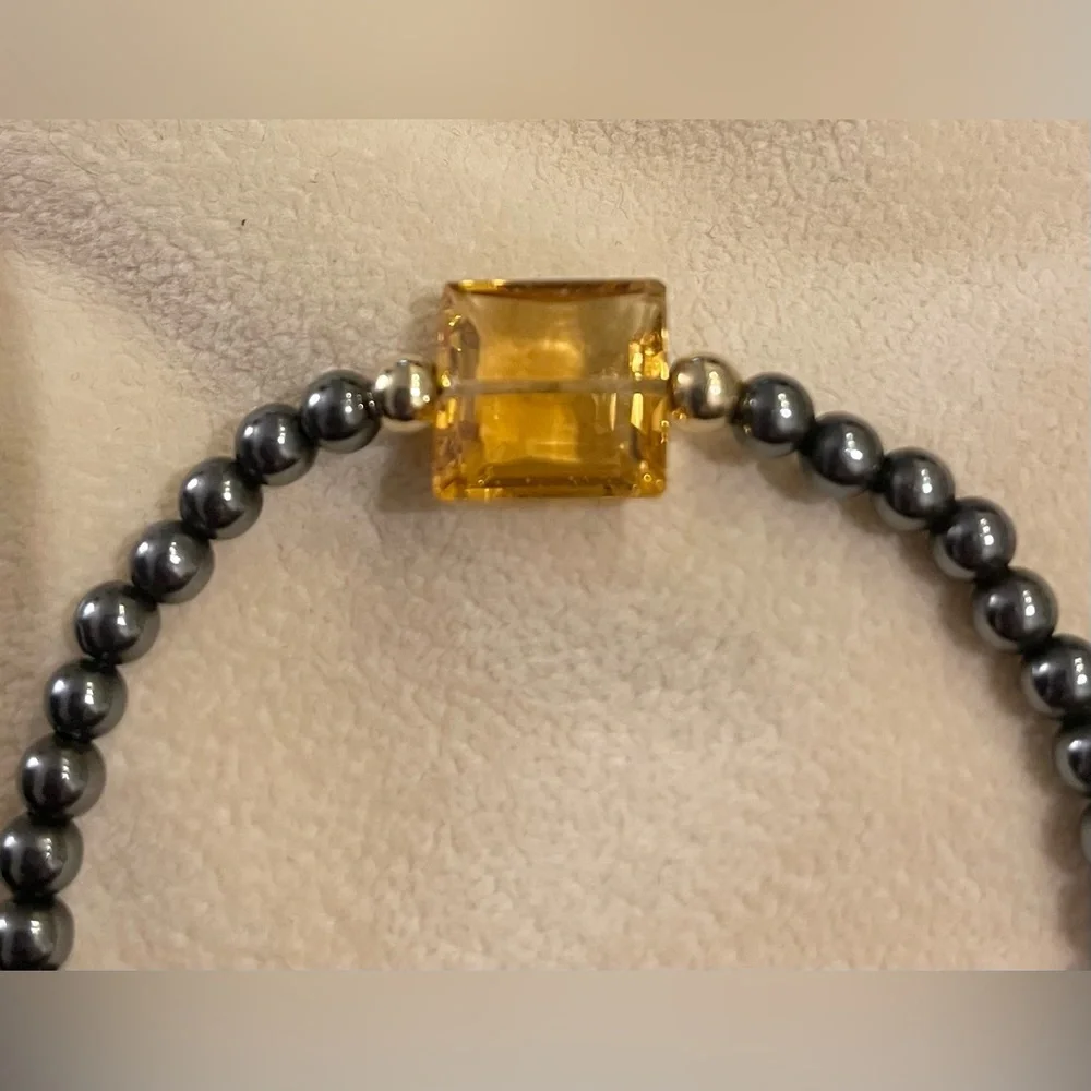 Jessica Kagan Cushman (JKC) Oxidized Silver Beads and Citrine Bracelet - Picture 3 of 7